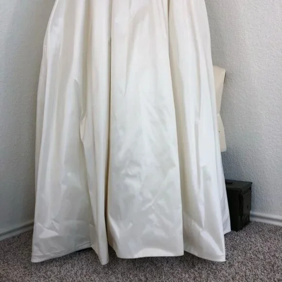 Maggie Sottero Sweetheart Lace Up Jeweled Bead Bustle Train Wedding Dress - Picture 9 of 14